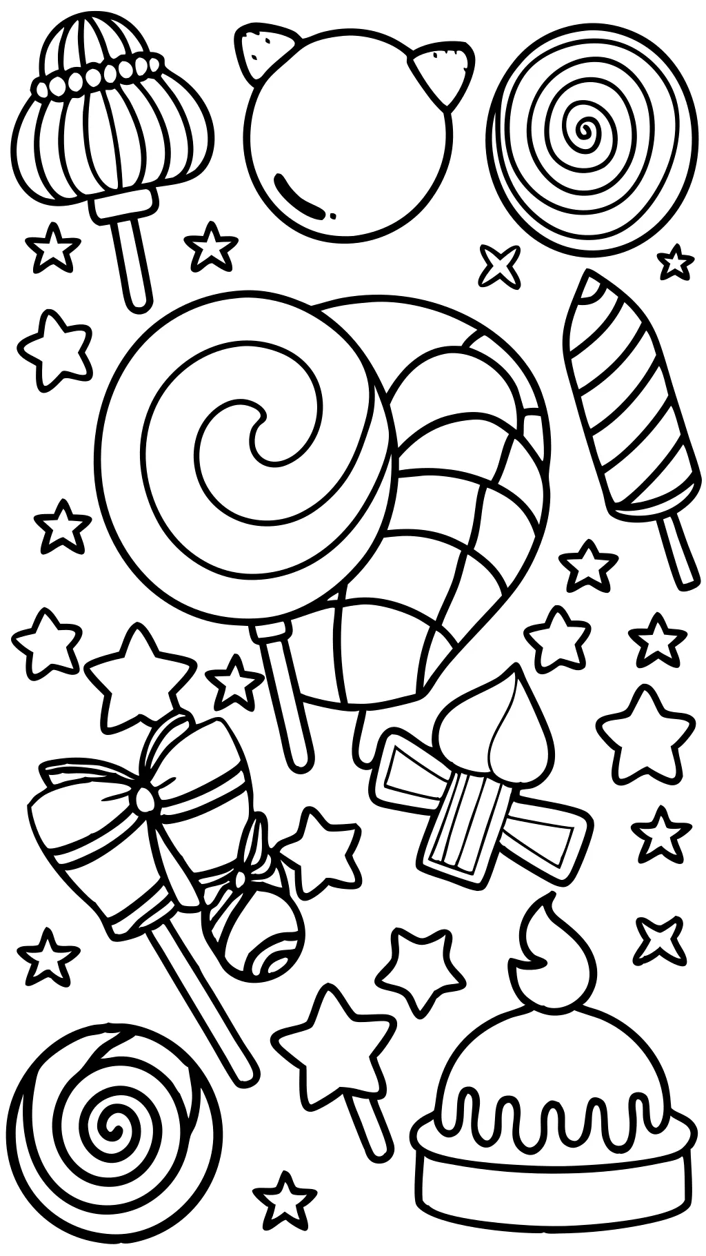 candy printable coloring pages